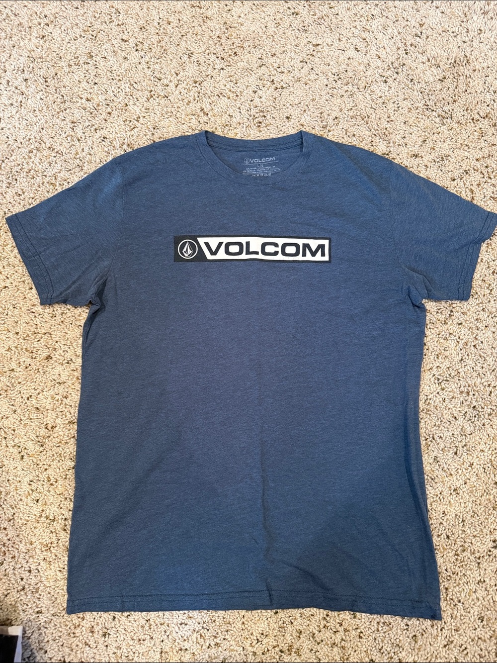 Volcom Navy Blue Logo Short Sleeve Tee